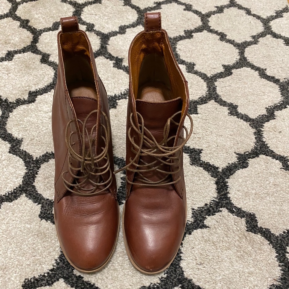 Madewell 1937 Footwear Brown Laceup Boots